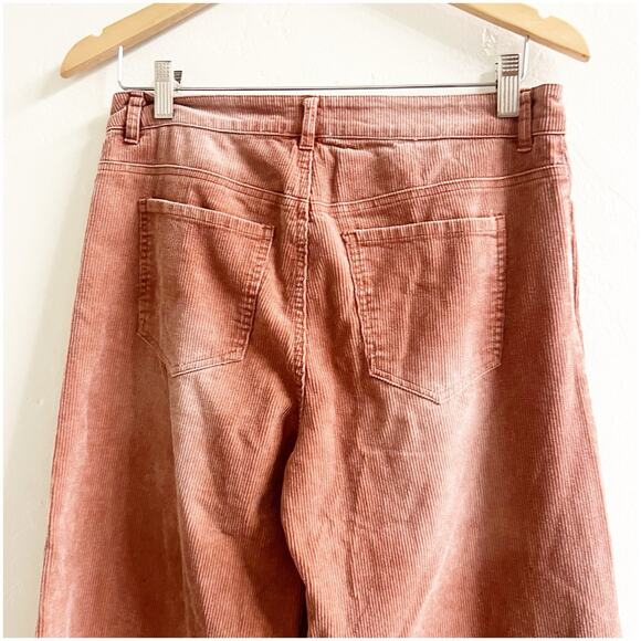 So Me Boutique Mallory Wide Leg Corduroy Pants In Rust Size Large Boho NWT - Picture 10 of 10
